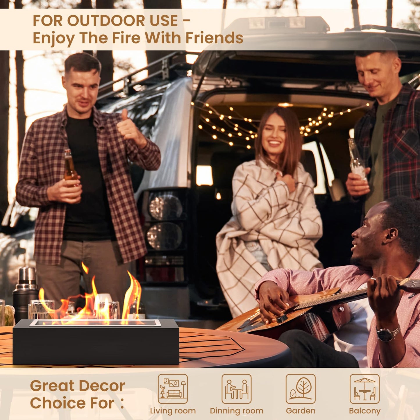 KORNIFUL Tabletop Fire Pit - S’mores Maker Kit
