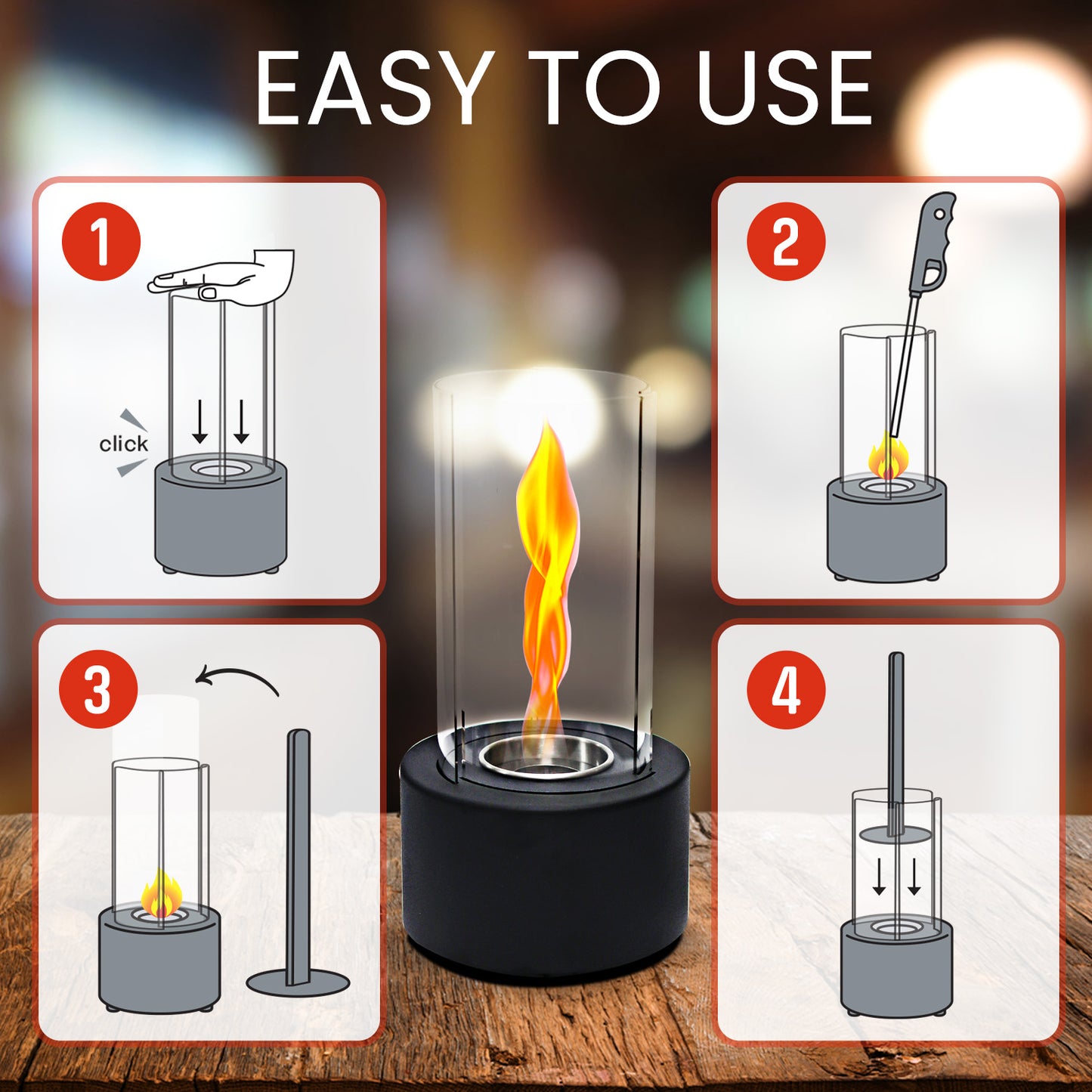 Tornado Mini Table Fire Pit