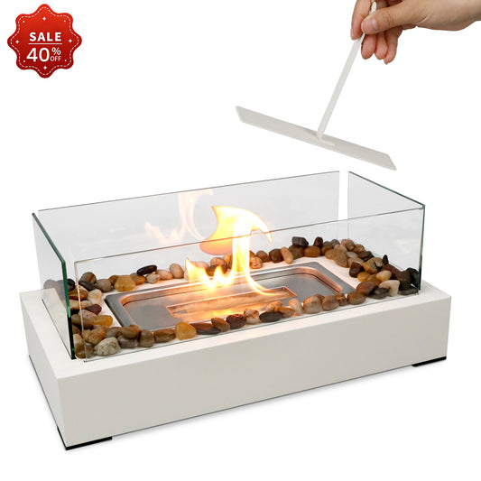 Tabletop Fire Pit with 4-Glass windshields