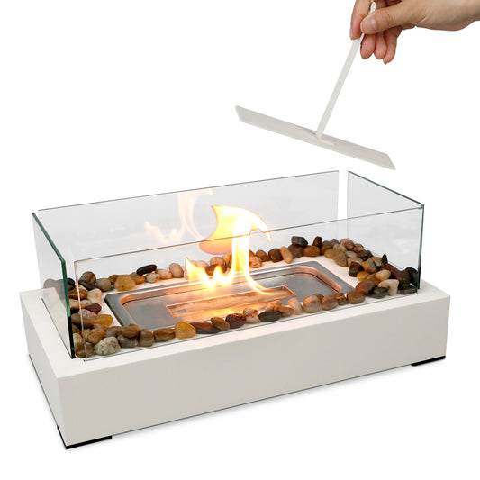 Tabletop Fire Pit with 4-Glass windshields