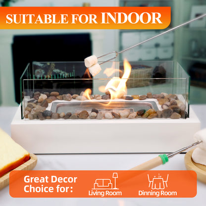 Tabletop Fire Pit with 4-Glass windshields