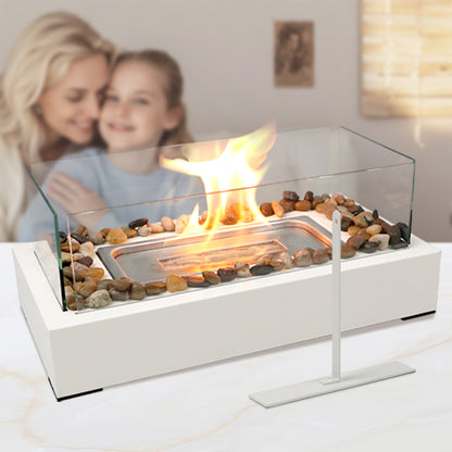 Tabletop Fire Pit with 4-Glass windshields